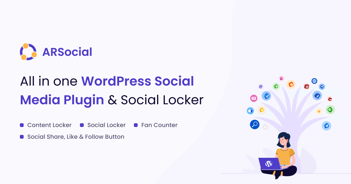 WordPress Social Media Plugin & Social Locker ARSocial